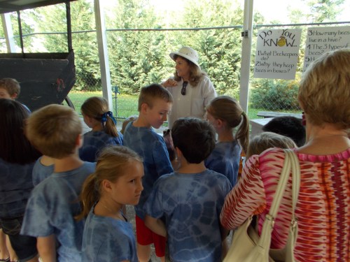 Wilson County Beekeeper Peggy Scholes talks with Wilson County 2nd Graders ... Future Beekeepers