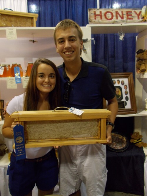 1st Place winning frame of light honey.